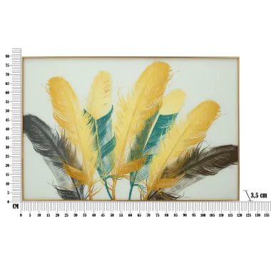 PANEL SZKLANY Z RAMĄ FEATHERS 120 3,5 80 cm